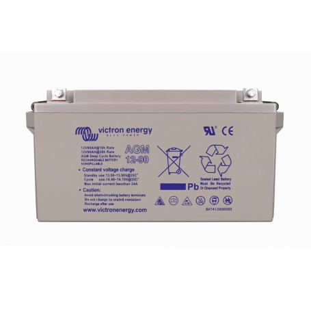 Victron energy - Victron 12V 90Ah (C20) AGM Deep Cycle Batterie M8 Bolt - Batterie Blei-Säure - SL450