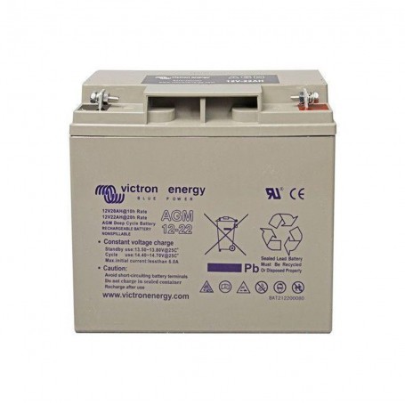 Victron energy - Victron 12V 22Ah (C20) AGM Deep Cycle-accu M6 Bolt -  - SL447