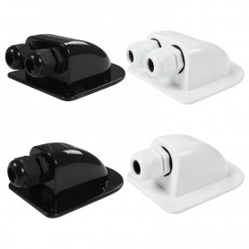 Oem - Dakdoorvoer Voor Zonnepaneel kabels voor Caravan, Camper en Boten Enkel en Dubbel weg Zwart of Wit - BOL SPECIAL - AL11...