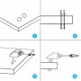 Oem - Conducto de tejado Para cables de paneles solares para caravanas, autocaravanas y barcos Monovía y doble vía Negro o Bl...