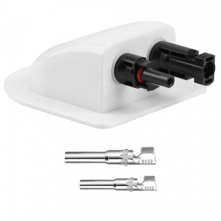 Oem - Goulotte de toit double voie avec connecteurs MC4 pour câbles de panneaux solaires pour Caravane, Camping-car et Bateau...