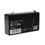 Green Cell, Green Cell 6V 1.3Ah (F1 4.6mm) 1300mAh VRLA AGM Battery, Battery Lead-acid , GC388-AGM13