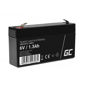Green Cell - Green Cell 6V 1.3Ah (F1 4.6mm) 1300mAh VRLA AGM Batteria - Battery Lead-acid  - GC388-AGM13