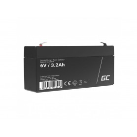 Green Cell - Green Cell 6V 3.2Ah (F1 4.6mm) 3200mAh VRLA AGM Batteria - Battery Lead-acid  - GC389-AGM14
