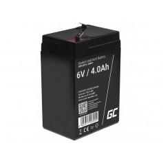 Green Cell 6V 4Ah (F1 4.6mm) 4000mAh VRLA AGM Batteria