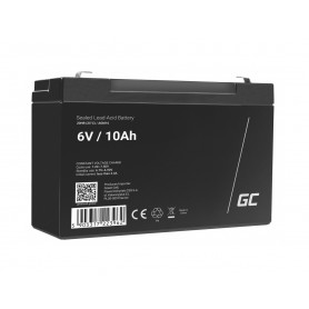 Green Cell - Green Cell 6V 10Ah (F1 4.6mm) 10000mAh VRLA AGM Batería - Battery Lead-acid  - GC391-AGM16
