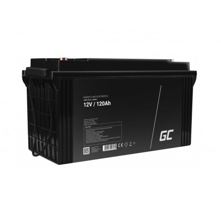 Green Cell - Green Cell 12V 120Ah B5 (M8 Bolt) VRLA AGM Battery - Battery Lead-acid  - GC392-AGM31