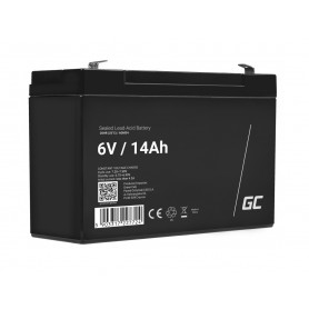 Green Cell, Green Cell 6V 14Ah (F1 4.6mm) 14000mAh VRLA AGM Battery, Battery Lead-acid , GC393-AGM34