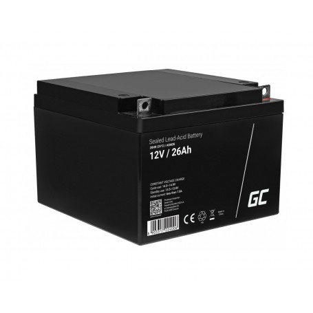 Green Cell - Green Cell 12V 26Ah M5 (F3) Terminal VRLA AGM Batería - Battery Lead-acid  - GC394-AGM35