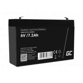 Green Cell - Green Cell 6V 7.2Ah (F1 4.6mm) 7200mAh VRLA AGM Batería - Battery Lead-acid  - GC397-AGM39