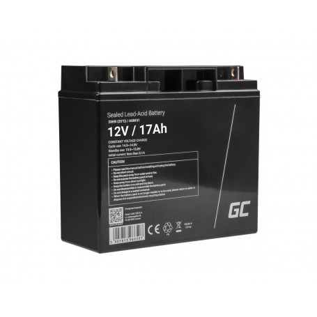 Green Cell - Green Cell 12V 17Ah M5 (F3) Terminal VRLA AGM accu -  - GC400-AGM51