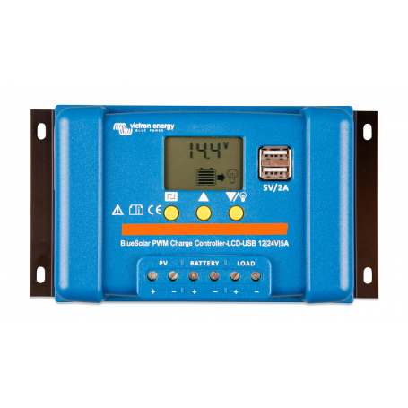 Victron energy, Controlador de carga Victron BlueSolar PWM-LCD y USB 12/24 V-5 A, Solar controller, SL767