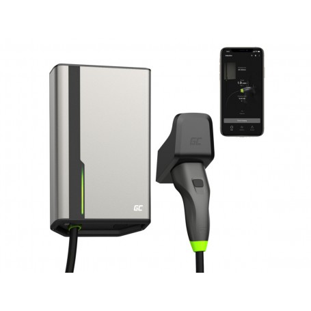 Green Cell - Greencell HabuDen Wallbox 22kW 32A 5m NFC Cable Type 2 Smart EV Charging Station with GC App Bluetooth WiFi - EV...