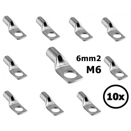 Sicame - Cosse de câble 6 mm2 M6 - Simple (10x set) - Câbles de batterie - DE6-06