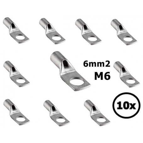 Sicame, Eland Cables 6 mm2 kabelschoen M6 - Enkel (10x set), Accu Kabels, DE6-06
