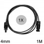 Athilex - 4mm MC4 Verlängerungskabel schwarz 1-20 Meter - Solarkabel - 4MM-BL-CB