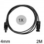 Athilex - 4mm MC4 Verlängerungskabel schwarz 1-20 Meter - Solarkabel - 4MM-BL-CB