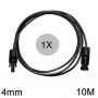 Athilex - 4mm MC4 Verlängerungskabel schwarz 1-20 Meter - Solarkabel - 4MM-BL-CB