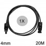 Athilex - 4mm MC4 Verlängerungskabel schwarz 1-20 Meter - Solarkabel - 4MM-BL-CB