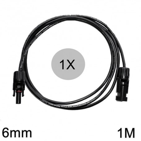 Athilex - 6mm MC4 Verlängerungskabel schwarz 1-20 Meter - Solarkabel - 6MM-BL-CB