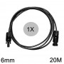 Athilex - 6mm MC4 Verlängerungskabel schwarz 1-20 Meter - Solarkabel - 6MM-BL-CB