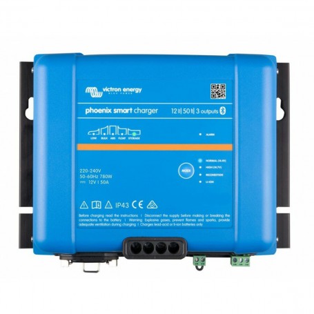Victron energy - Victron Phoenix Smart IP43 Acculader 12V/50A/120-240V 1 Uitgang + 1 - Batterij omvormers - SL657