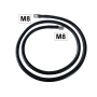 DG RUBBER HOLLAND, Battery cable SET 35mm² Red (M8 0.3M M10 M10 1.2M M8) Black (M8 1.5M M8), Battery Cables, DG003-35-1.5M-SW...