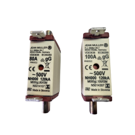 JEAN MÜLLER, NH Fuse-link 80A / 100A for KETO-00, Fusibili e binari, SE010-CB