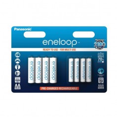 8x Panasonic eneloop AA/AAA 4+4 Recharable Power-Pack ON2817