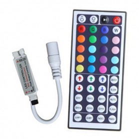 Oem - Mini RGB LED IR Controller + Afstandsbediening 48 knoppen AL742 - LED Accessoires - AL742