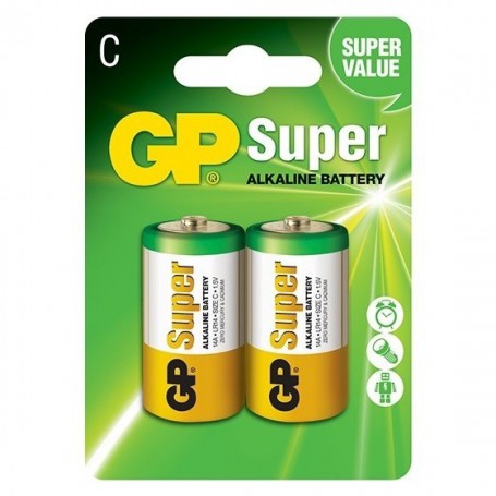 GP, GP LR14 R14 C-Cell Super Alkaline single use battery, Size C D 4.5V XL, BS100-CB