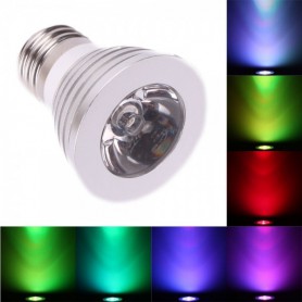 Oem - E27 4W 16 klueren RGB LED lamp met afstandsbediening - E27 LED - AL131-CB