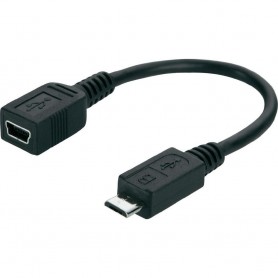 Oem - Micro USB Male naar Mini USB 5Pin Female Adapter - USB adapters - AL596