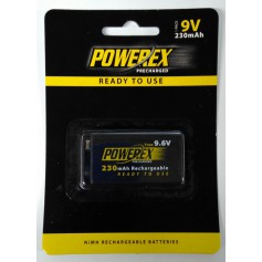 Powerex Precharged 9.6V 230mAh Rechargeable