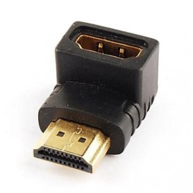 Oem - HDMI Male naar HDMI Female met Haakse Connector - Omlaag - HDMI adapters - YPC246